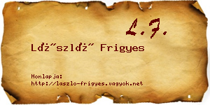 László Frigyes névjegykártya