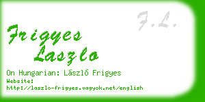 frigyes laszlo business card