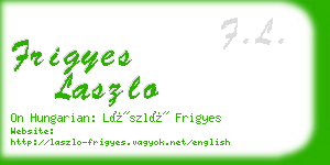 frigyes laszlo business card